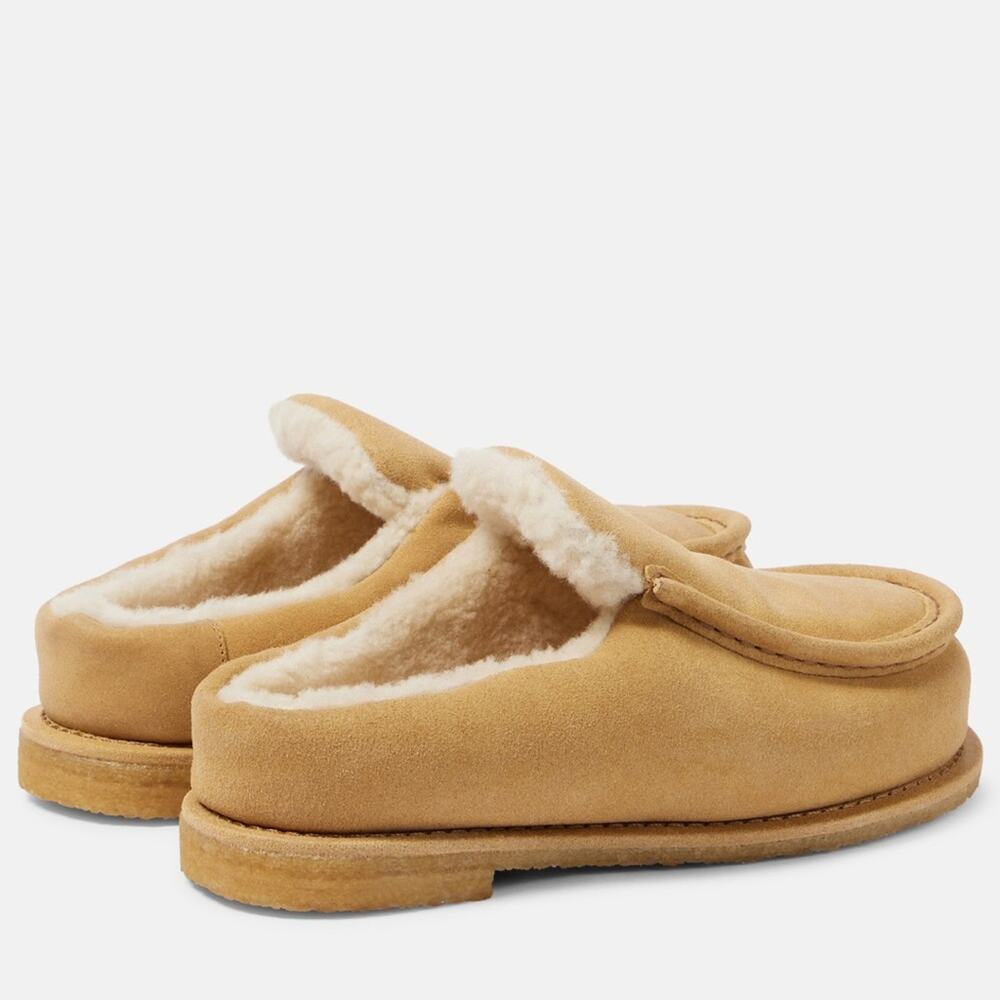 JW ANDERSON Shearling-Lined Suede Mules 37 - Picture 6 of 11